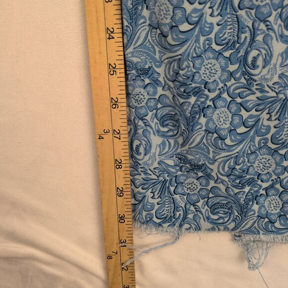 Rock & Roll Denim Bargain Button Flare Jeans 31x32 Blue Floral - Picture 8 of 10